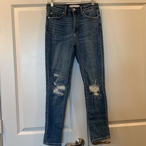 TNR High Rise Straight Leg Jeans
